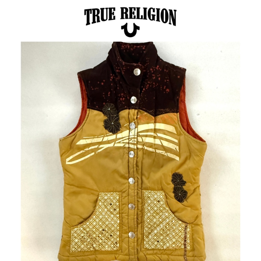 VINTAGE Y2K True Religion Puffer Vest